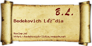 Bedekovich Lídia névjegykártya